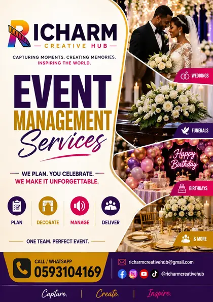 Richarm Creative Hub Event Management Services advertisement